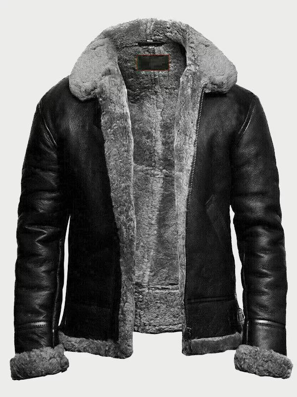 B3-Bomber-Black-Fur-Pilot-Leather-Jacket